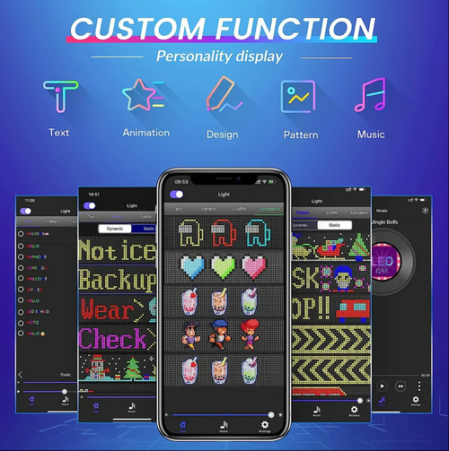 🌈Écran LED Bluetooth flexible ultra-mince