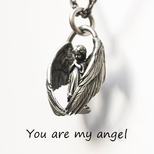 🔥Collier pendentif ange priant - Tu es mon ange