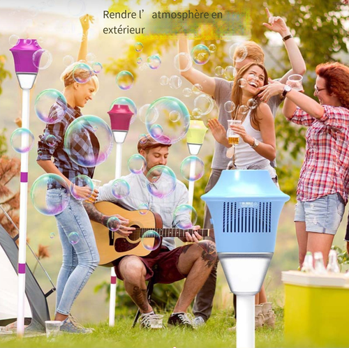 Machine à bulles musicales avec éclairage public