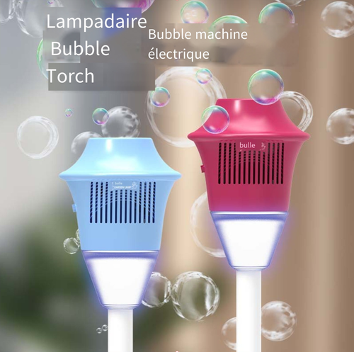 Machine à bulles musicales avec éclairage public