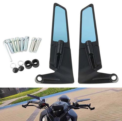 1 paire de rétroviseurs de moto rotatifs et réglables