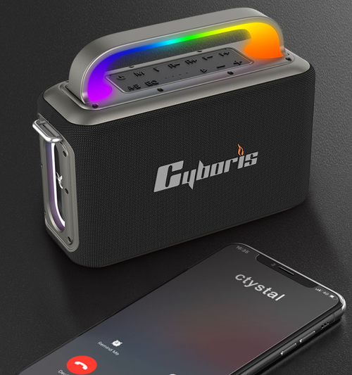 Cyboris-Nouveau haut-parleur de karaoké Bluetooth d'extérieur haute puissance 2.2 canaux 200 W Rainbow X13 peut connecter des instruments de musique