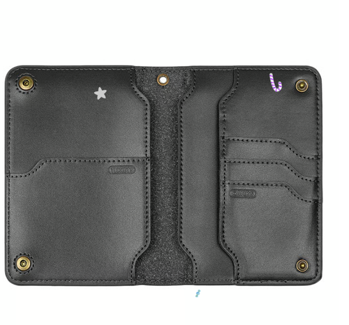 Portefeuille multifonctionnel en cuir de vache, sac de rangement pour passeport, billet de voyage, porte-passeport