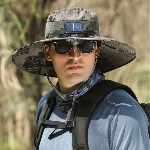 ⚡2025 Nouveau chapeau de soleil à ventilateur solaire ultraléger – Plus léger qu'une balle de baseball !⚾