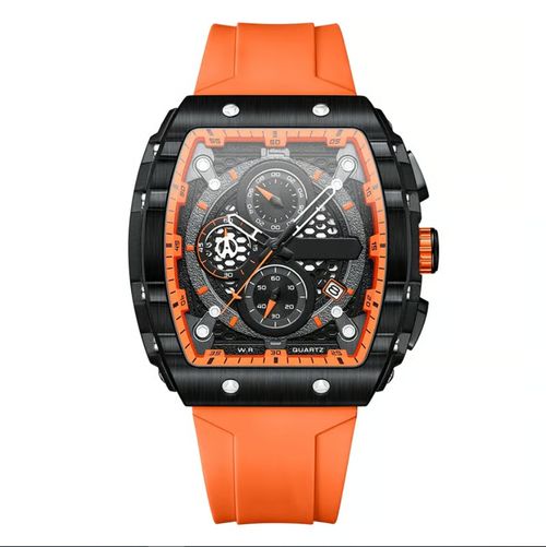 Montre à quartz multifonctionnelle pour homme, style futuriste cyberpunk