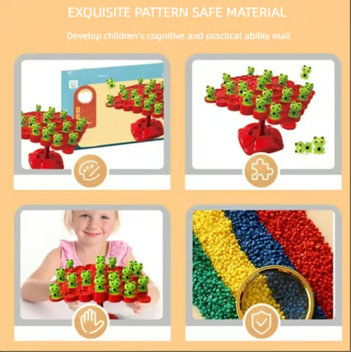 Ensemble de jouets d'équilibre en forme de grenouille pour enfants
