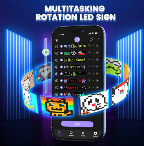 🌈Écran LED Bluetooth flexible ultra-mince