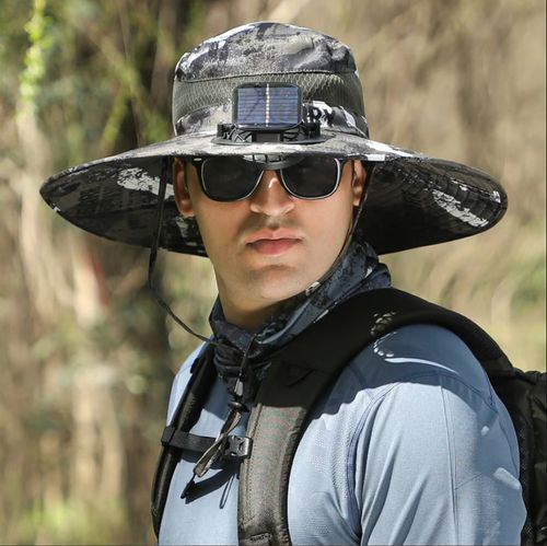 ⚡2025 Nouveau chapeau de soleil à ventilateur solaire ultraléger – Plus léger qu'une balle de baseball !⚾