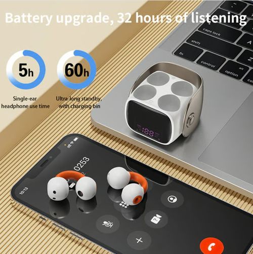 🥰Casque Bluetooth à clip d'oreille avec affichage numérique🎧