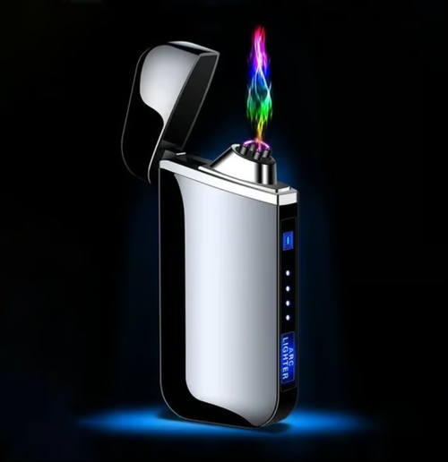 Briquet électrique avec effet arc plasma et éclairage tactile