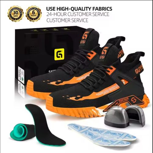 baskets de sécurité pour homme, chaussures de travail, construction, orteils en acier