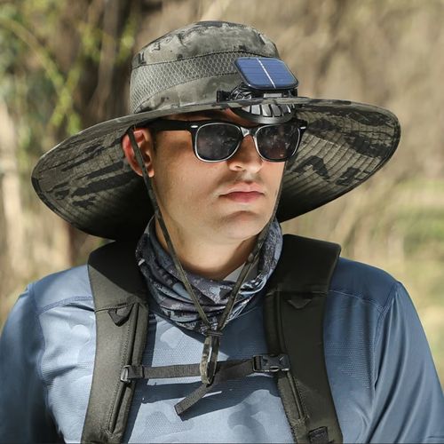 ⚡2025 Nouveau chapeau de soleil à ventilateur solaire ultraléger – Plus léger qu'une balle de baseball !⚾