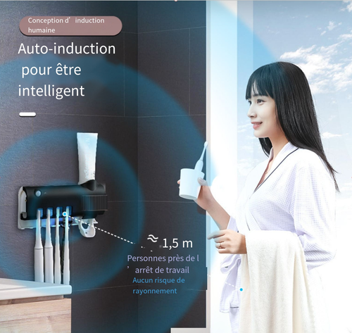 🦷Porte-brosse à dents intelligent stérilisant UV🪥