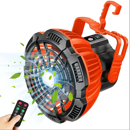 🔥Ventilateur de camping portable avec lanterne LED🔥