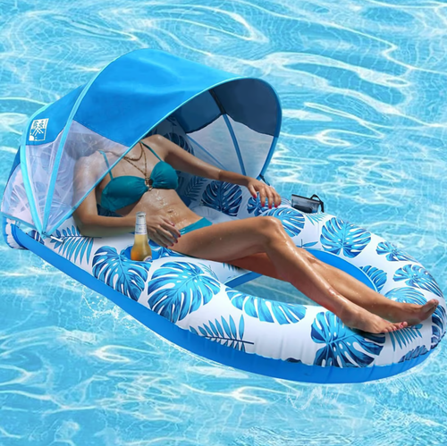 🌊Chaises longues de piscine avec auvents