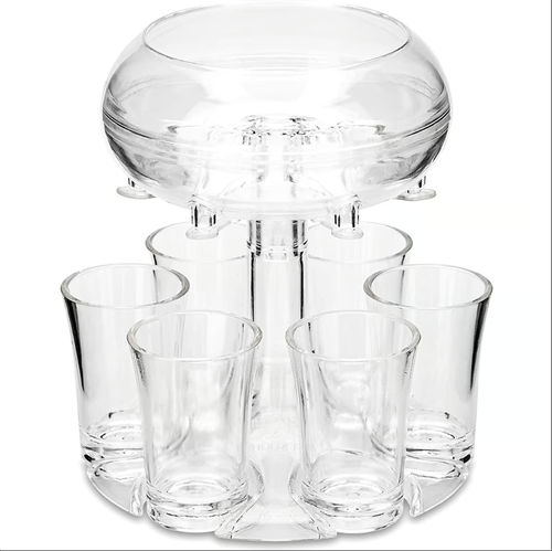 🌼🍷 Distributeur et support pour 6 verres à liqueur