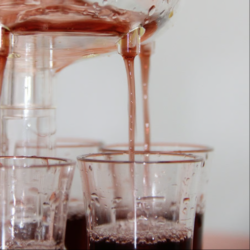🌼🍷 Distributeur et support pour 6 verres à liqueur