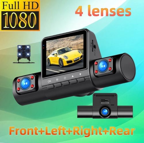 🚗Caméra de tableau de bord 1080P 4 canaux avec vision nocturne