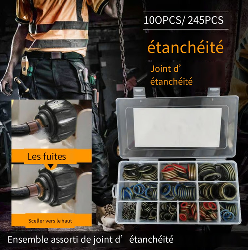 Ensemble de joints d'étanchéité assortis 100 pièces 245 pièces