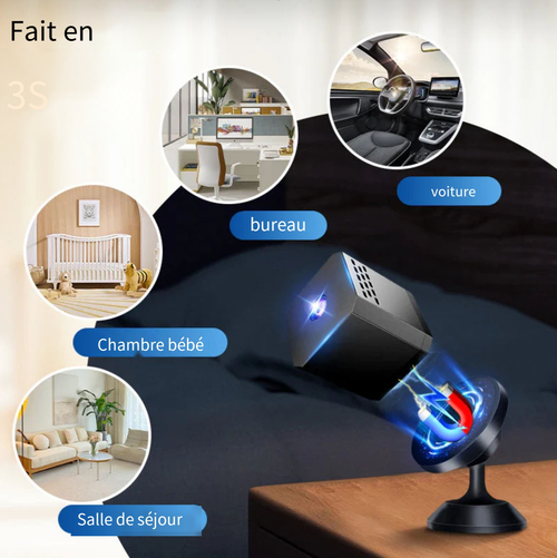 Mini caméra de sécurité intelligente HD à vision nocturne