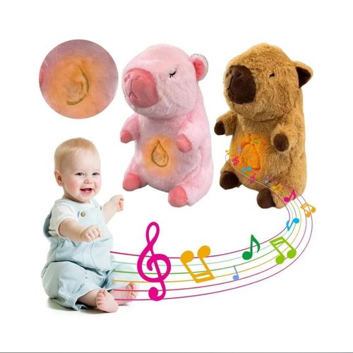 Peluche Capybara, jouet interactif avec effet respiration pendant le sommeil