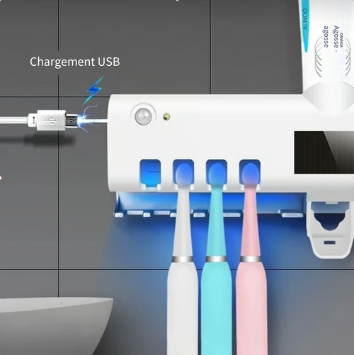 🦷Porte-brosse à dents intelligent stérilisant UV🪥