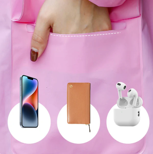 🌧️🥼 Imperméable réutilisable avec capuche (modèle adulte)