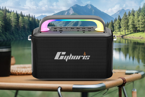 Cyboris-Nouveau haut-parleur de karaoké Bluetooth d'extérieur haute puissance 2.2 canaux 200 W Rainbow X13 peut connecter des instruments de musique