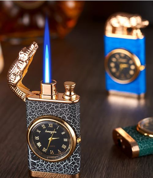 ⌚✨ Vintage Watch Bezel | Windproof Jet Flame Lighter 🔥🚬