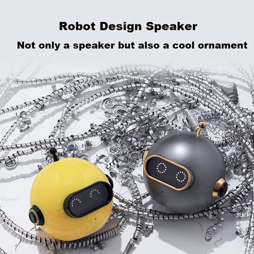 Mini Robot Shaped Portable Mega Bass Outdoor Office Music Box Robot Wireless Bluetooth Speaker