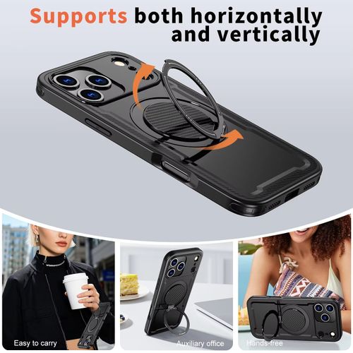 🔥 Check Out the New iPhone17 Magnetic Shockproof Case! 💥 360° Rotating Stand 🎉