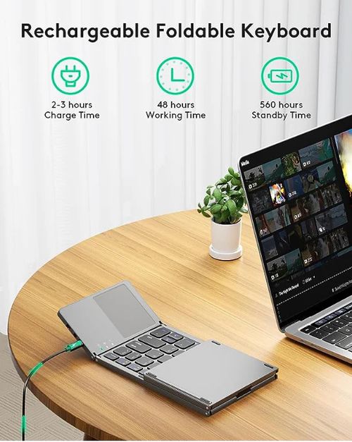 Mini Wireless Foldable bt portable folding Keyboard