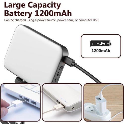 Rechargeable Selfie Light & Phone LED Light with Adjustable Brightness, Perfect for Selfies, Makeup,Live Streaming & Video Conferencing