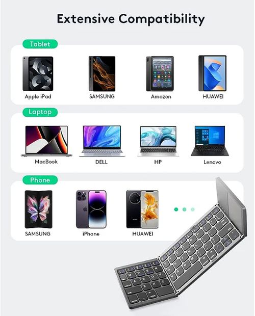 Mini Wireless Foldable bt portable folding Keyboard