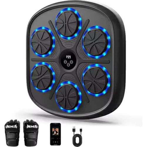 Smart Music Boxing Machine – Interactive Reflex Trainer with Bluetooth, Wall-Mounted Home Fitness System for All Ages