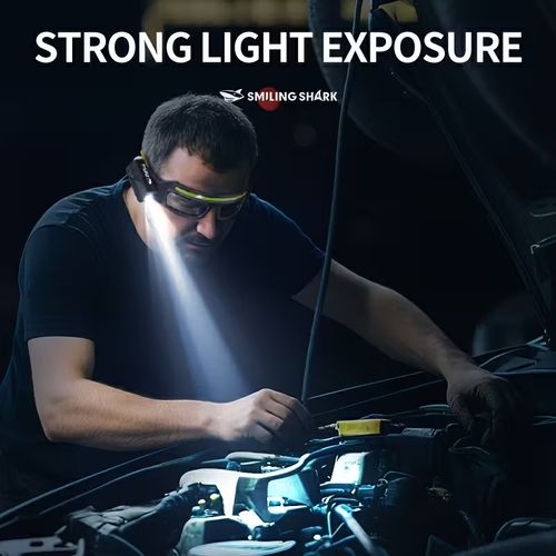 Lee Afro Boutique Hands-Free LED Glasses Headlamp with Gesture Sensor