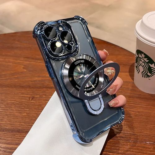 Airbag anti-fall iPhone15-16 series mobile phone case airbag anti-fall with invisible ring bracket