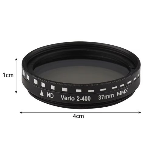 37MM Professional Clip-on Phone Filter Lens ND2-400 Adjustable Neutral Density Filter with Phone Clip Lens Protector