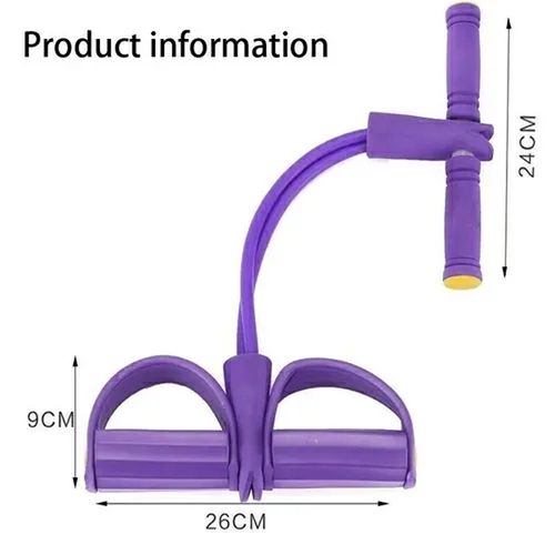 21 Fitness Resistance Bands – 4 Tube Pedal Ankle Puller for Home Workout, Yoga & Strength Training