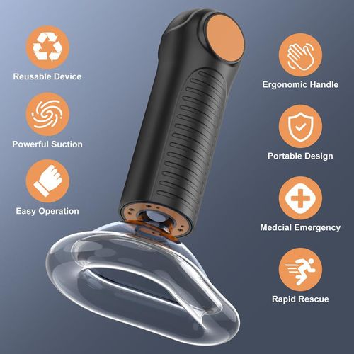 AnGeer Portable Heimlich & Anti-Choking Rescue Kit – Family Safety Device(Orange)