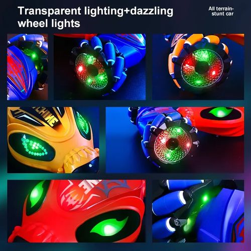 Remote Control Stunt Car, 4WD Gesture Sensor Deformation Car, Off-road Climbing & RC Drift Toy with Lights, Perfect Birthday & Holiday Gift