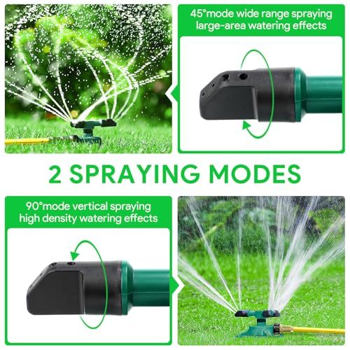 Garden Sprinkler, Adjustable 360 Degree Rotation Lawn Sprinkler, Large Area Coverage, Multipurpose Yard Sprinklers for Plant Irrigation and Kids Playing