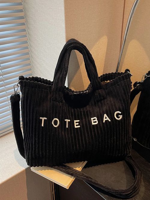 Relaxed Corduroy Crossbody Tote – Large Capacity Casual Shoulder Bag