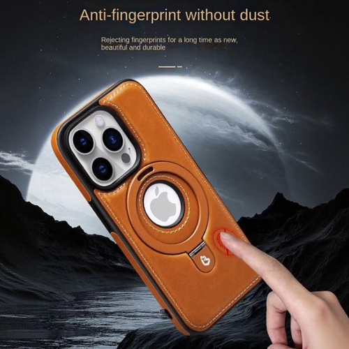 Luxurious Leather Invisible Stand iPhone 12 - 16 Series: Premium Protection & Stylish Design
