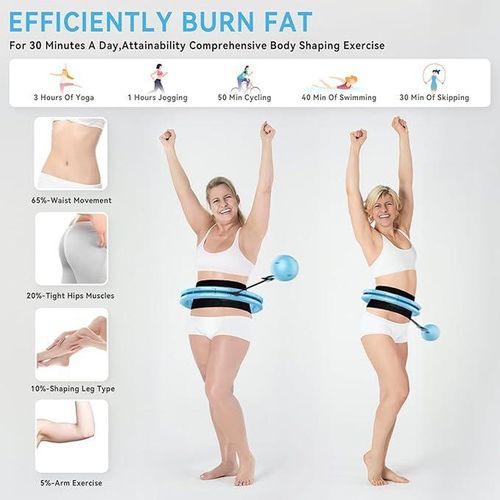 Weighted Fitness Hula Hoop with Waist Trimmer – Adjustable & Durable