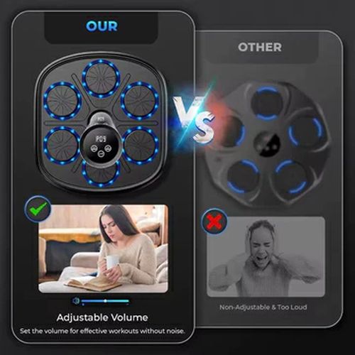 Smart Music Boxing Machine – Interactive Reflex Trainer with Bluetooth, Wall-Mounted Home Fitness System for All Ages
