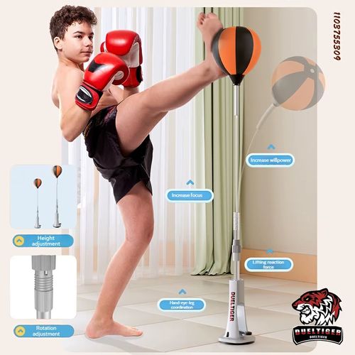 Inflatable Boxing Reflex Bag for Reaction & Aiming & Agility Training Home Fitness Equipment One-click Installation Punching Bag
