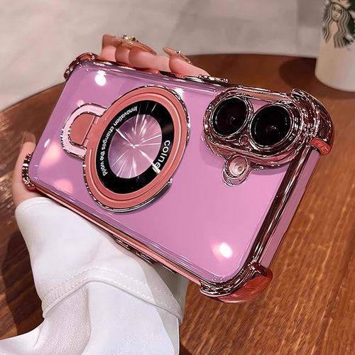 Airbag anti-fall iPhone15-16 series mobile phone case airbag anti-fall with invisible ring bracket
