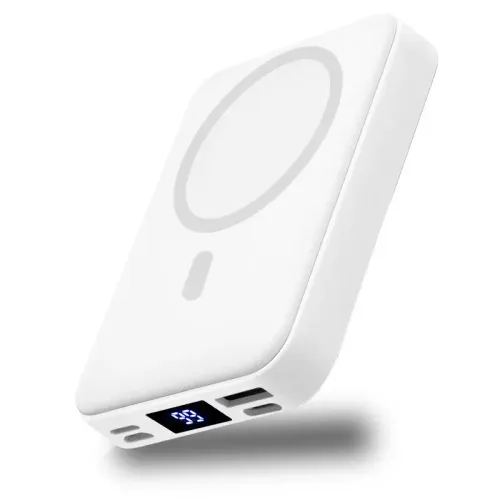 Magnetic Power Bank, 10000mAh Wireless Portable Charger with USB-C Cable