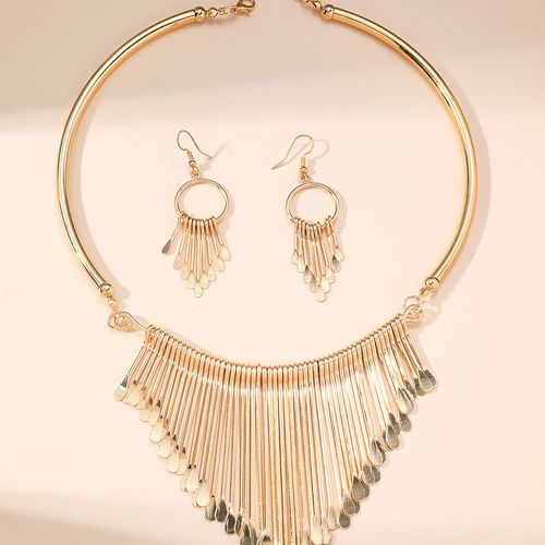 Gold tassel fishtail necklace women's luxury light luxury necklace